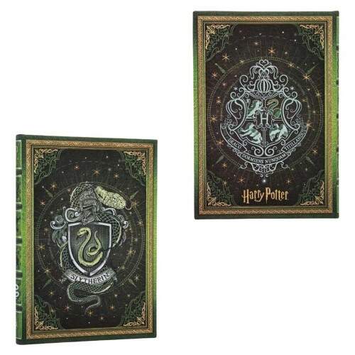 Caderno 1/4 Paperblanks Harry Potter Sonserina Midi Capa Dura Pautado