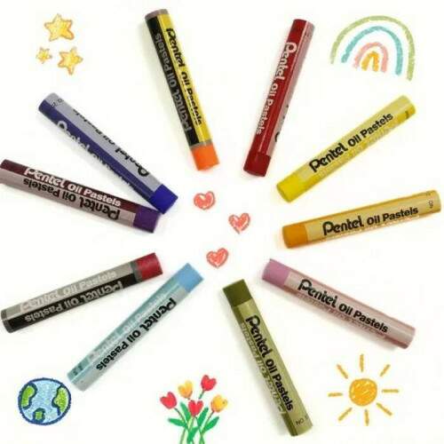 Pastel Oleoso Pentel Phn 6 Mtalicos 6 Neon 50 Cores