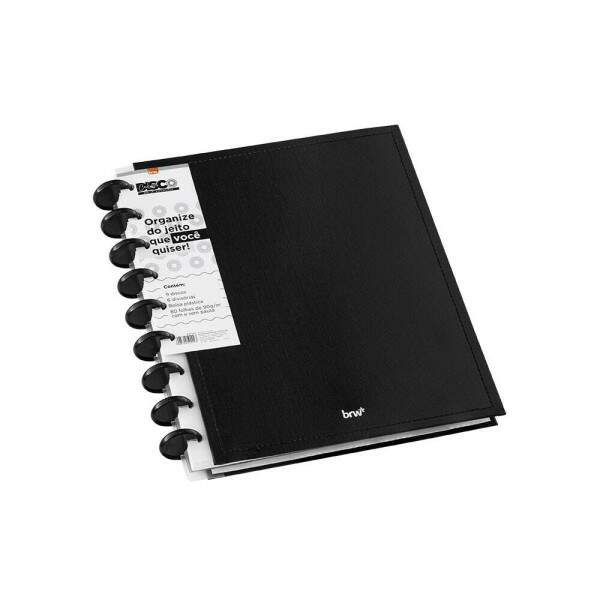 Caderno Disco BRW 242 x 190mm Black