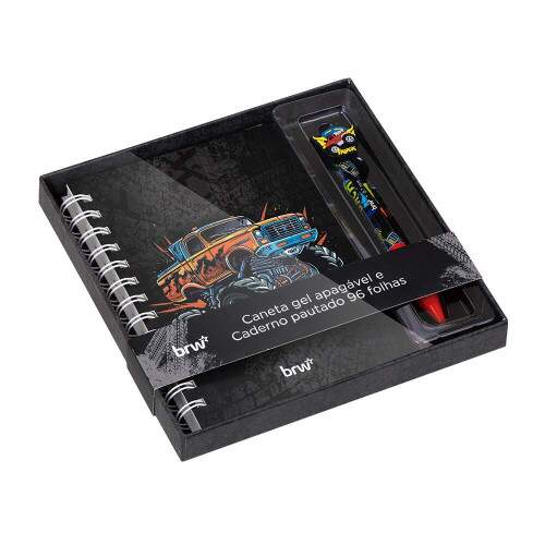 Caneta BRW Gel Apagvel 0.7mm + Caderno Xtreme