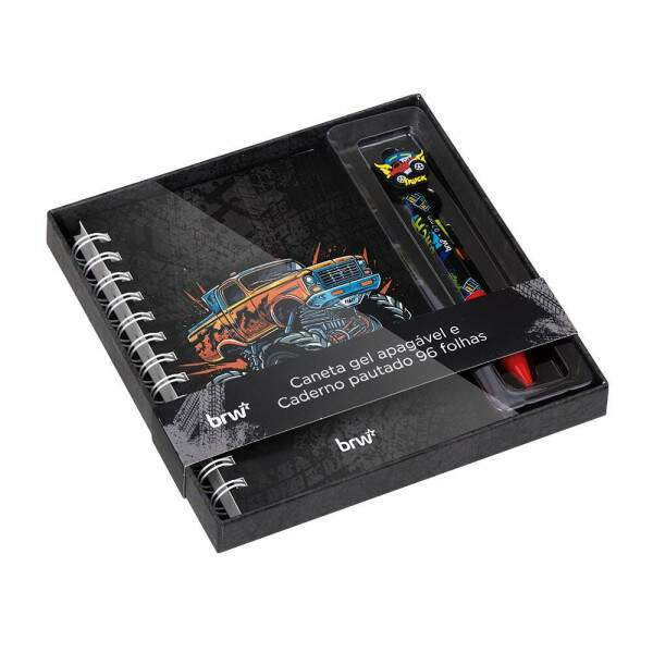 Caneta BRW Gel Apagvel 0.7mm + Caderno Xtreme