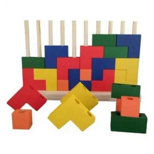 Brinquedo Madeira Blocos de Encaixe Dipedu