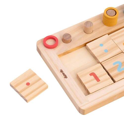 Brinquedo BRW Madeira Aprendendo Nmeros 75 Peas
