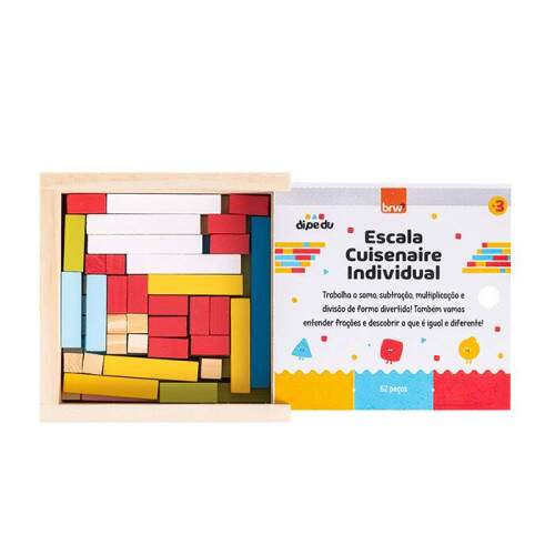 Brinquedo BRW Madeira Escala Cuisenaire Dipedu