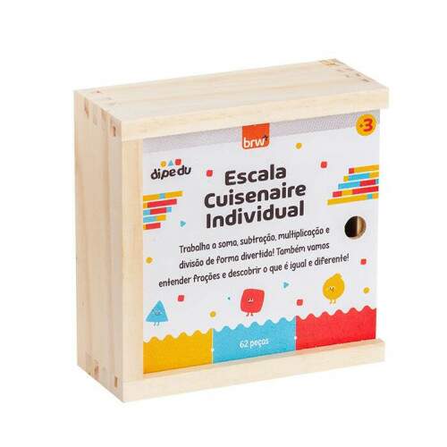 Brinquedo BRW Madeira Escala Cuisenaire Dipedu