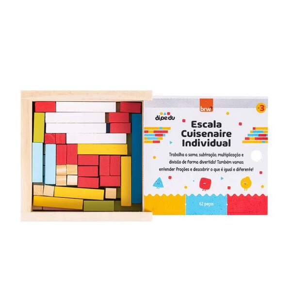 Brinquedo BRW Madeira Escala Cuisenaire Dipedu