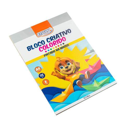 Bloco Criativo Colorido A4 8 Cores
