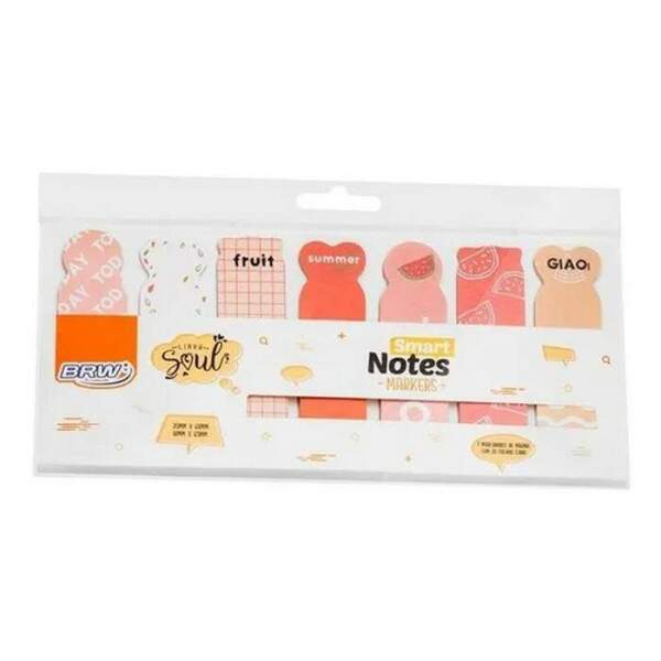 Bloco Adesivo BRW Smart Notes Markers Frutas