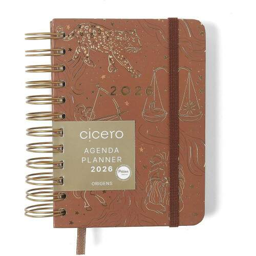 Agenda Planner Wire-o 2026 Origens Diria 11,5x16 Terra