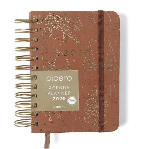 Agenda Planner Wire-o 2026 Origens Diria 11,5x16 Terra