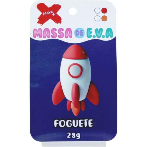 Massa de EVA Make+ Criativa 4 Cores Foguete
