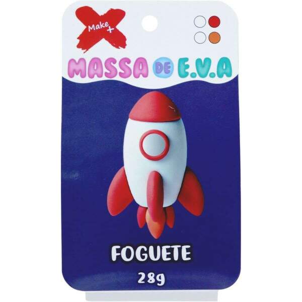 Massa de EVA Make+ Criativa 4 Cores Foguete