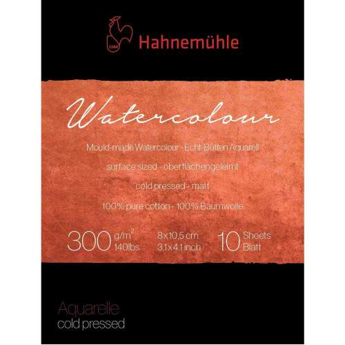 Bloco Hahnemuhle The Collection Watercolour 300 g/m Tf 10 Fls 8 x 10,5 cm