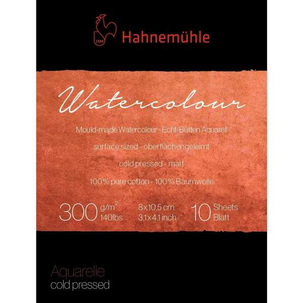 Bloco Hahnemuhle The Collection Watercolour 300 g/m Tf 10 Fls 8 x 10,5 cm