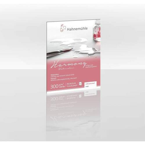 Bloco Hahnemuhle Watercolour Harmony 300 g/m TF 12 Fls 8 x 10,5 cm