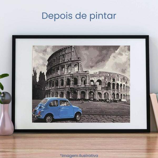 Tela Pintura Sinoart Numerada 40x50 cm Coliseu