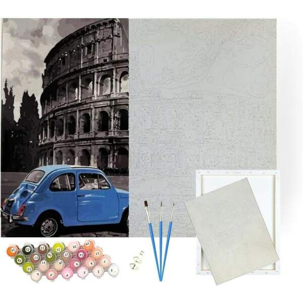 Tela Pintura Sinoart Numerada 40x50 cm Coliseu