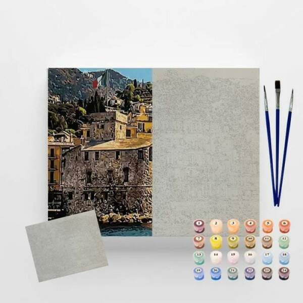 Tela Pintura Sinoart Numerada 40x50 cm Italia