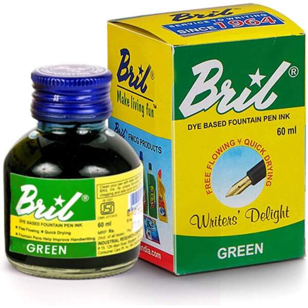 Tinta para Caneta Tinteiro Bril 60 ml Verde