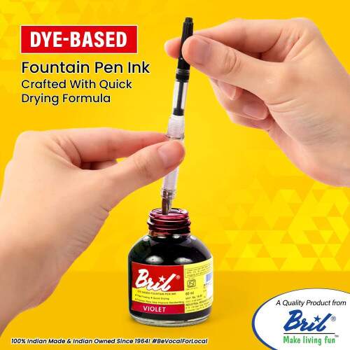 Tinta para Caneta Tinteiro Bril 60 ml Vermelho