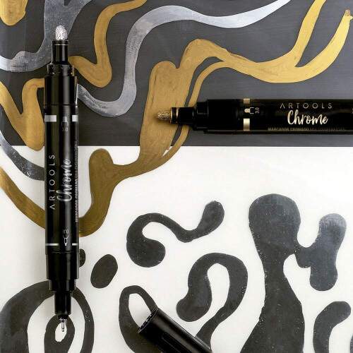 Marcador Artools Chrome Prata