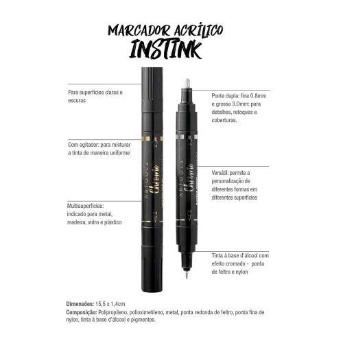 Marcador Artools Chrome Prata