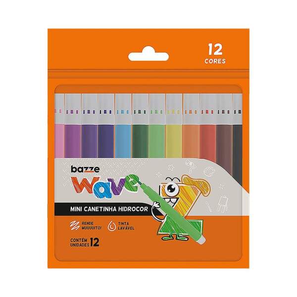 Hidrocor Bazze Wave Mini 12 Cores