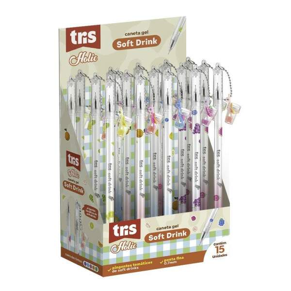 Caneta Gel Tris Holic Soft Drink