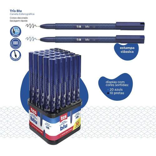 Caneta Tris Blu