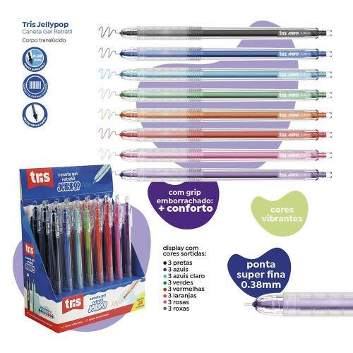 Caneta Gel Tris Jelly Pop