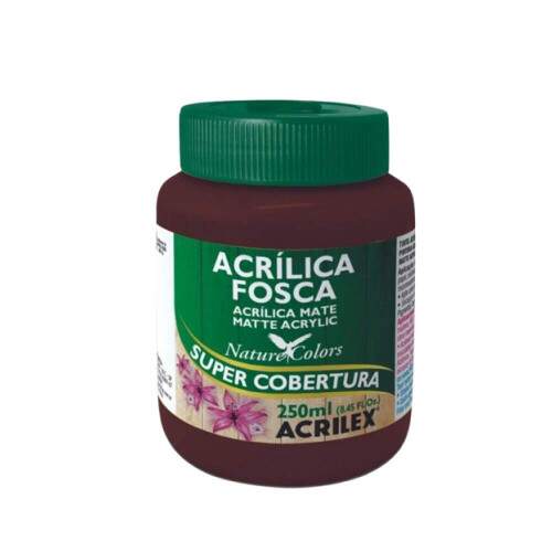 Tinta Acrilica Acrilex Fosca 250 ml Marrom Escuro