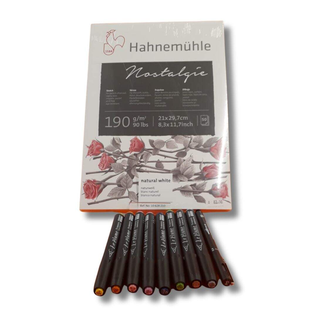 Kit Marcadores Marvy Uchida Le Plume & Hahnemühle Nostalgie