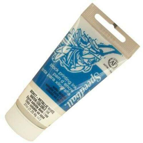 Tinta p/ Xilogravura Speedball Base Agua 037 ml Branco 3417