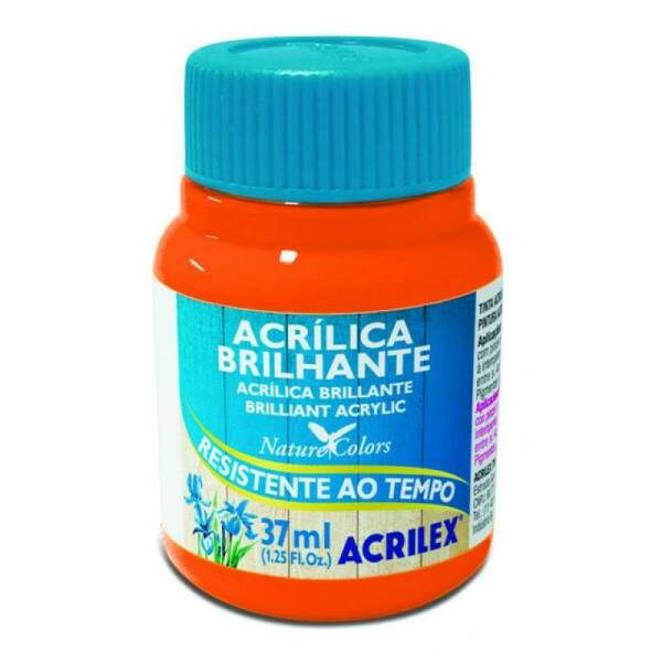 Tinta Acrilica Acrilex Brilhante 37 ml Laranja 03340-517