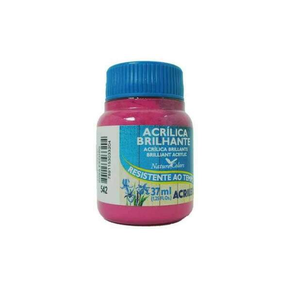 Tinta Acrilica Acrilex Brilhante 37 ml Rosa Escuro 03340-542