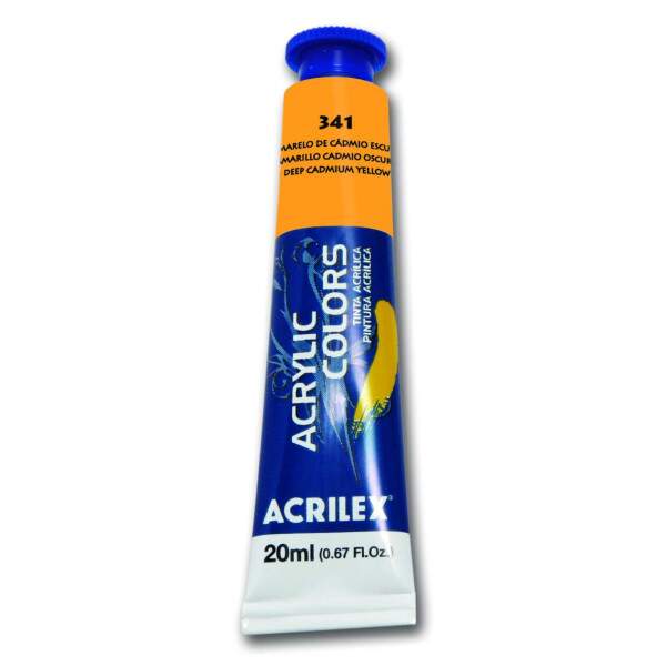 Tinta Acrilica Acrilex 20 ml Amarelo Cadmio Escuro 13123-341