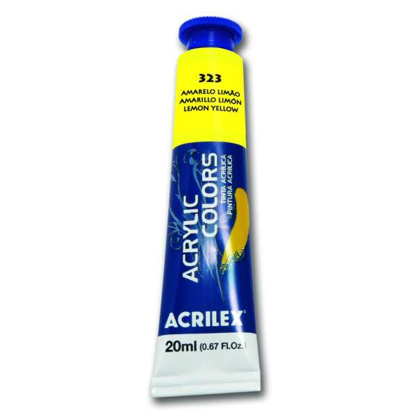 Tinta Acrilica Acrilex 20 ml Amarelo Limao 13123-323