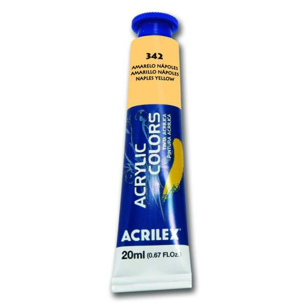 Tinta Acrilica Acrilex 20 ml Amarelo Napoles 13123-342