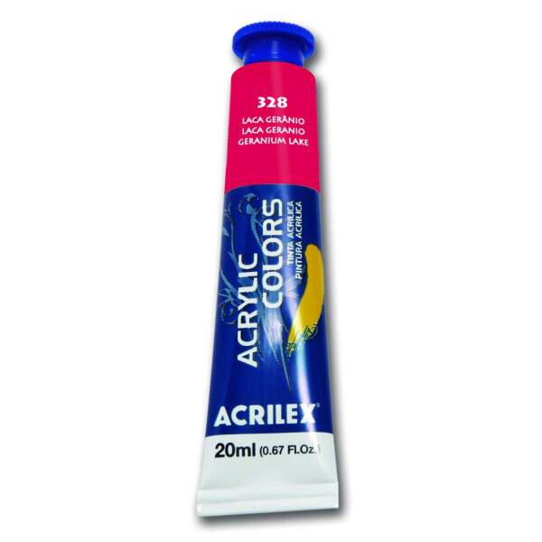 Tinta Acrilica Acrilex 20 ml Laca Geranio 13123-328