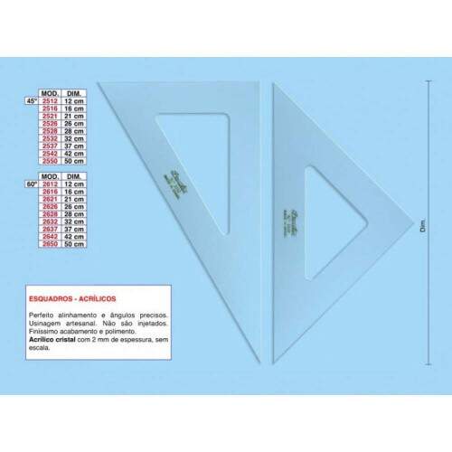 Esquadro Trident Desetec 60 s/ Escala 42 cm 2642