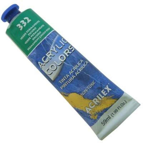 Tinta Acrilica Acrilex 59 ml Verde Permanente Escuro 13160-332