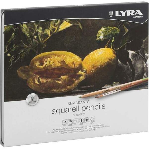 Lpis de Cor Aquarelvel Lyra Rembrandt Aquarell 24 Cores