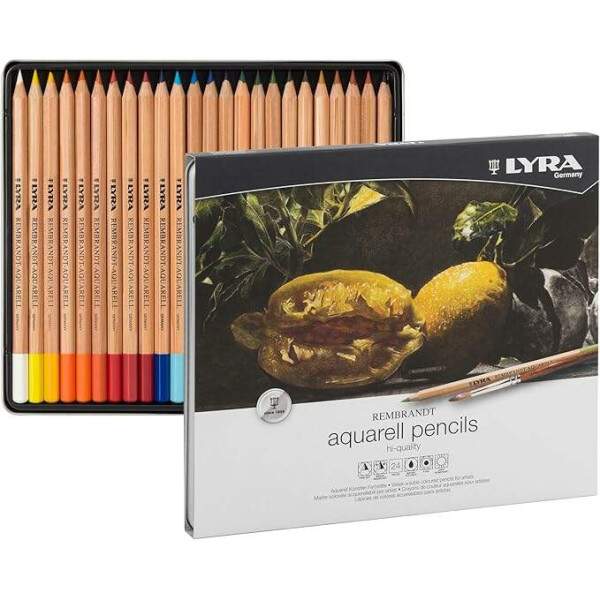 Lpis de Cor Aquarelvel Lyra Rembrandt Aquarell 24 Cores