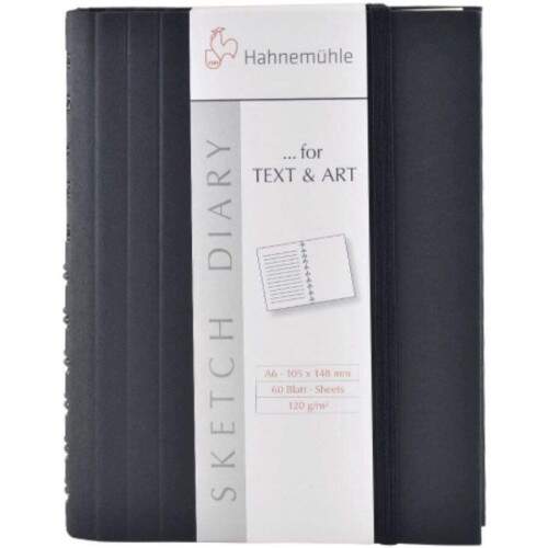 Caderno Hahnemuhle Sketchbook Sketh Diary 120g A6 60 Fls