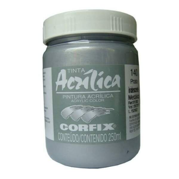 Tinta Acrilica Corfix Metalica 250 ml Prata 81300-140
