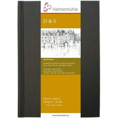 Caderno Hahnemuhle D&S 140g A4 160 Fls Preto