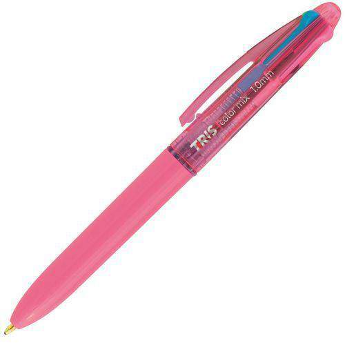 Caneta Esferografica Tris Color Mix 1.0 mm Fashion 4 Cores