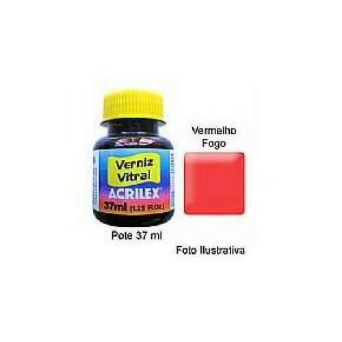 Verniz Vitral Acrilex 037 ml Vermelho Fogo 08140-507
