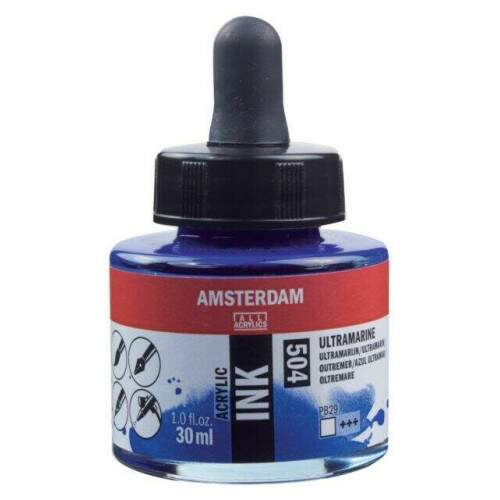 Tinta Acrilica Talens Amsterdam 030 ml Ultramarine 17205040