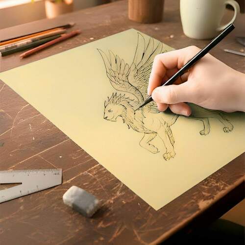 Papel Color Plus 180 g/m A2+ Sahara